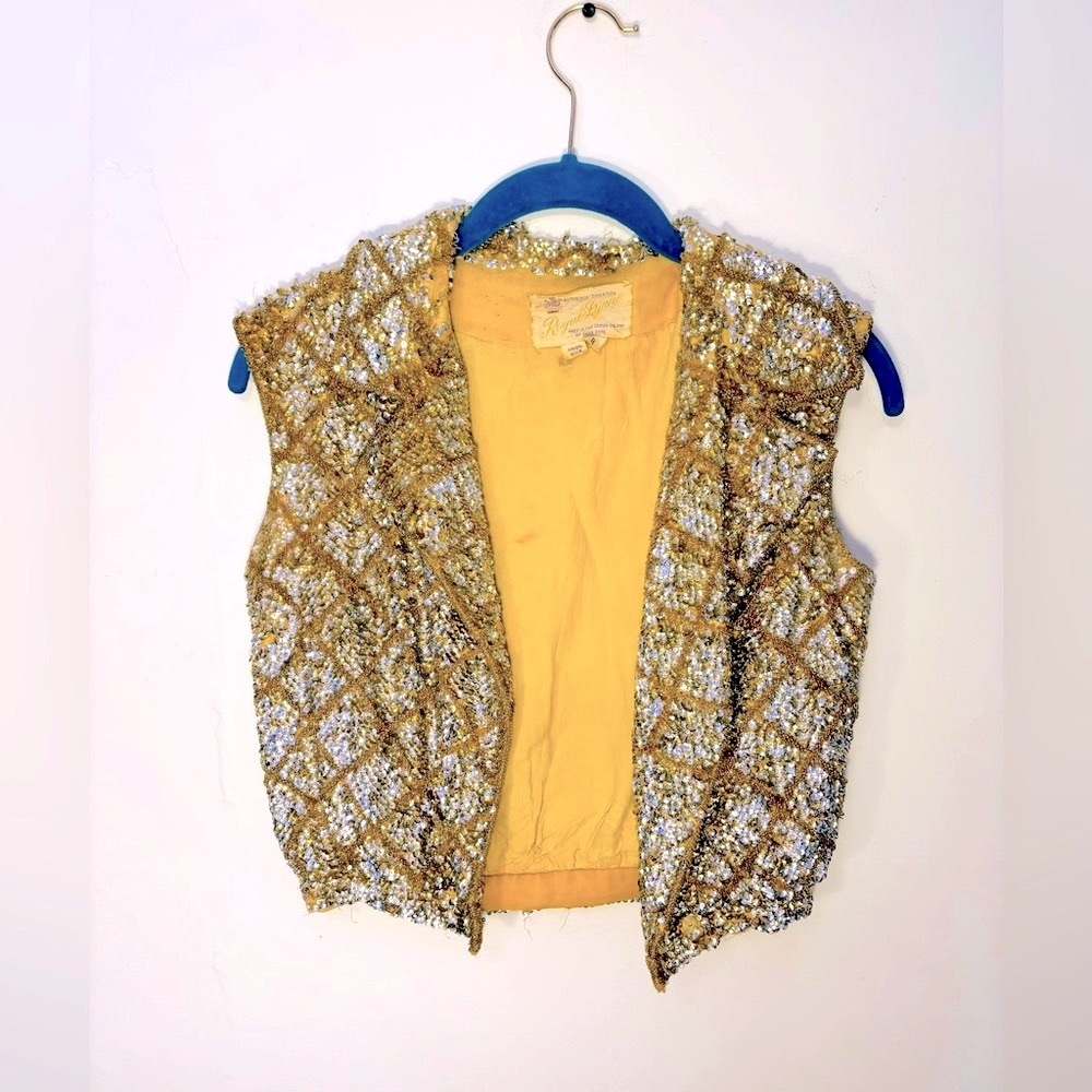 Vintage One of a Kind Gorgeous hand beaded silk lined vest